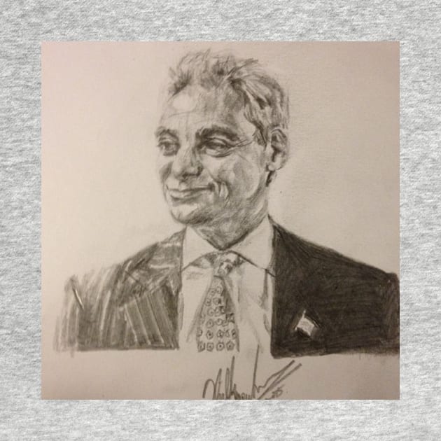 RAHM EMMANUEL PORTRAIT IN PENCIL by billyhjackson86